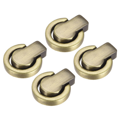 Harfington Uxcell Kugelbolzennieten, 4 Stück Nietbolzenschrauben Kugelpfostenkopfknöpfe mit D-Ring für Geldbörsenkettenverbinder DIY Kunstlederhandwerk, Bronze