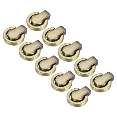 Harfington Uxcell Kugelbolzennieten, 20 Stück Nietbolzenschrauben Kugelpfostenkopfknöpfe mit D-Ring für Geldbörsenkettenverbinder DIY Kunstlederhandwerk, Bronze