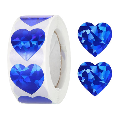 Harfington Heart Shaped Sticker 1" Self-Adhesive Love Label Light Blue 500 Pcs