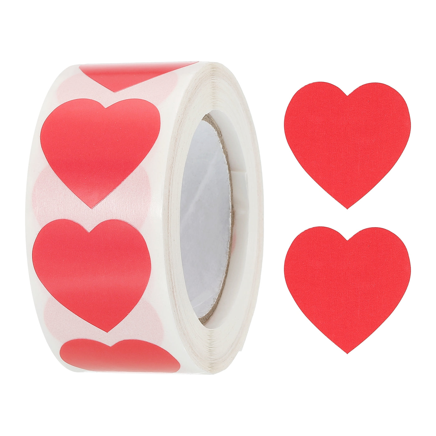 Harfington Heart Shaped Sticker 1" Self-Adhesive Love Label Dark Pink 500 Pcs