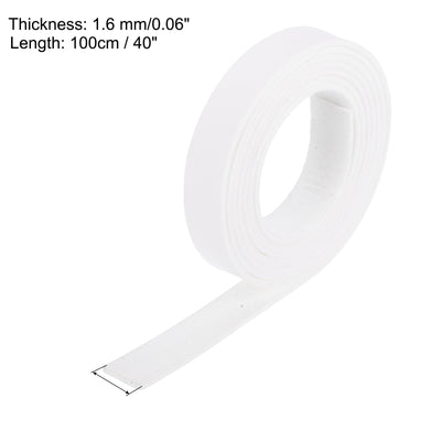 Harfington Leather Straps Strip Belt 1.2cm(0.5" Width) 100cm(40" Length) Leather Strips String White for DIY Craft, Jewelry, Key Chains, Pack of 2