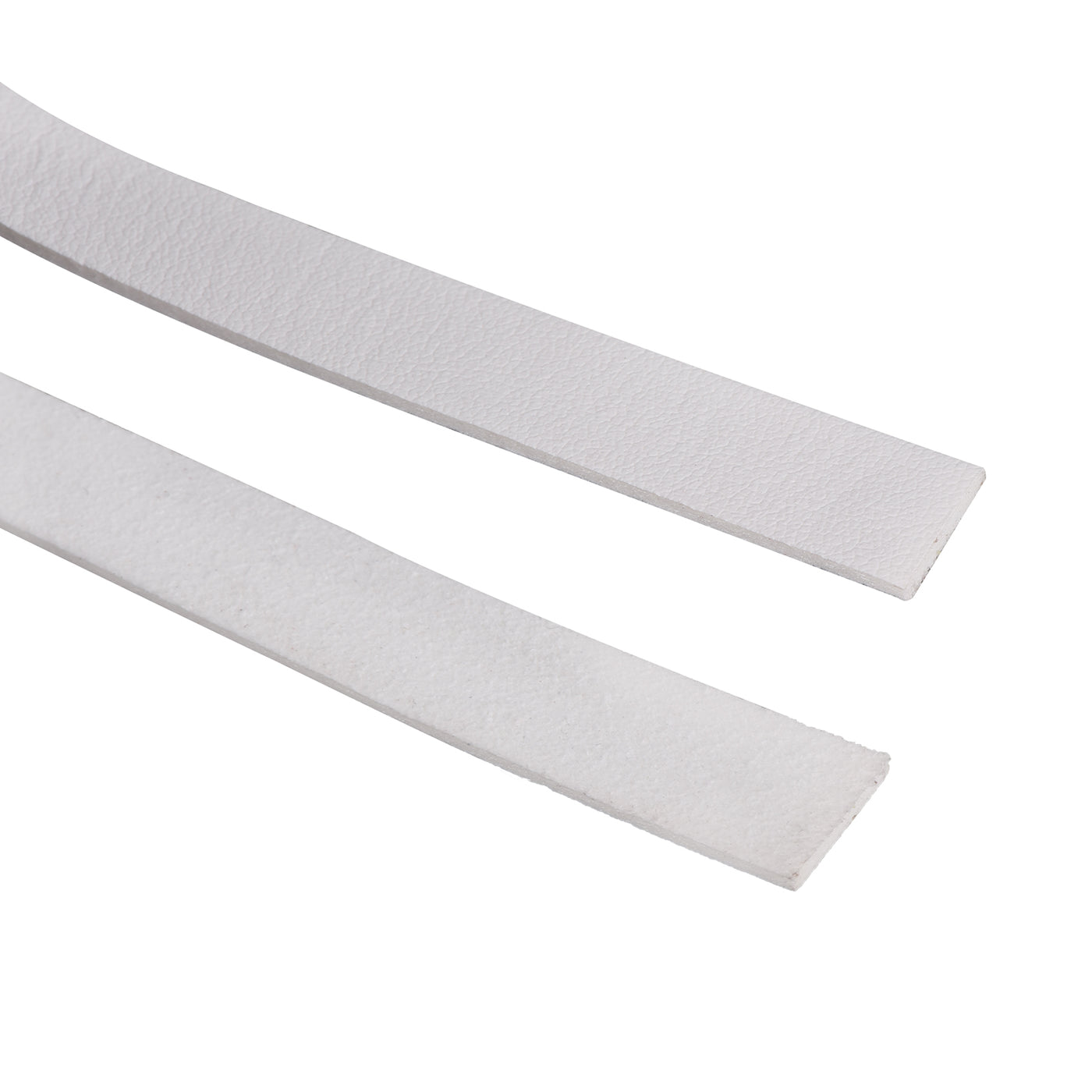 Harfington Leather Straps Strip Belt 1.2cm(0.5" Width) 100cm(40" Length) Leather Strips String White for DIY Craft, Jewelry, Key Chains, Pack of 2