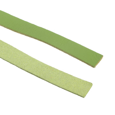 Harfington Leather Straps Strip Belt 1.2cm(0.5" Width) 100cm(40" Length) Leather Strips String Green for DIY Craft, Jewelry, Key Chains