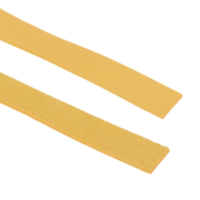 Harfington Leather Straps Strip Belt 1.2cm(0.5" Width) 100cm(40" Length) Leather Strips String Yellow for DIY Craft, Jewelry, Key Chains