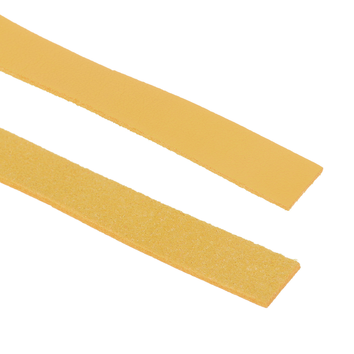 Harfington Leather Straps Strip Belt 1.2cm(0.5" Width) 100cm(40" Length) Leather Strips String Yellow for DIY Craft, Jewelry, Key Chains, Pack of 2