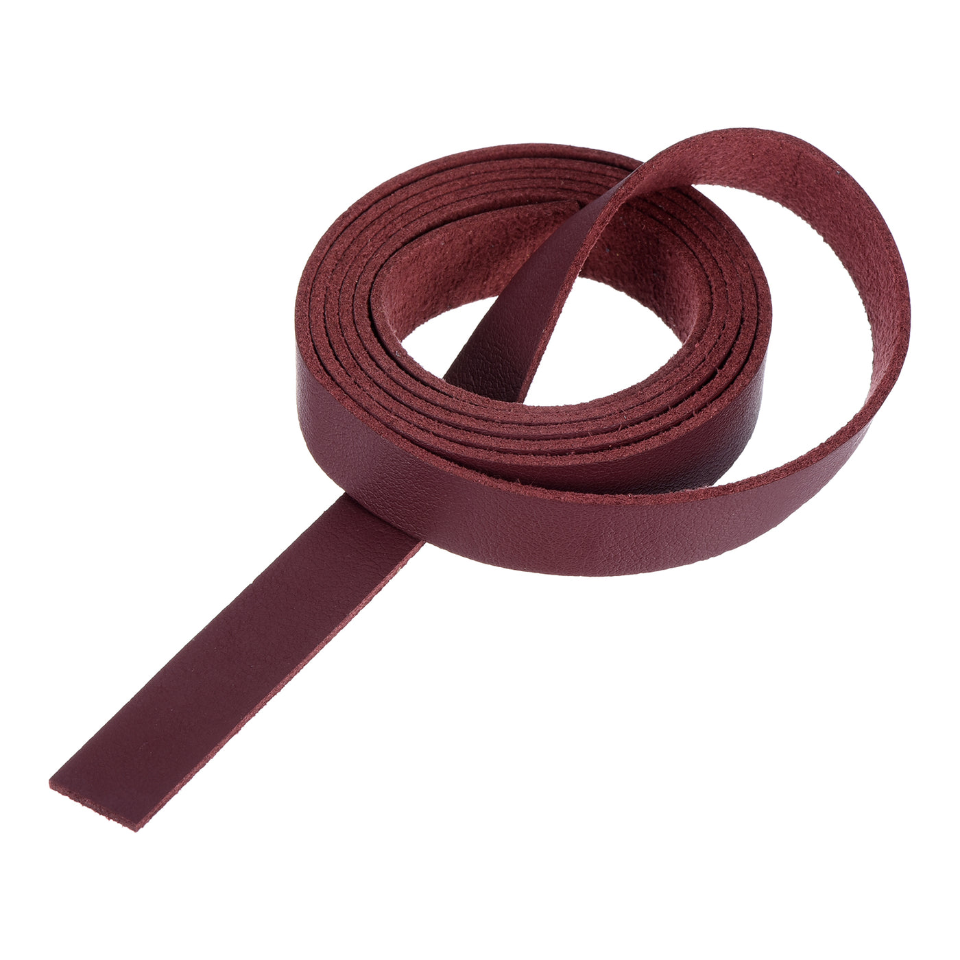 Harfington Leather Straps Strip Belt 1.2cm(0.5" Width) 100cm(40" Length) Leather Strips String Wine Red for DIY Craft, Jewelry, Key Chains