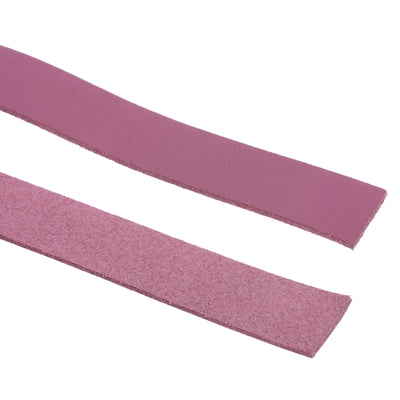 Harfington Leather Straps Strip Belt 1.5cm(0.6" Width) 100cm(40" Length) Leather Strips String Dark Pink for DIY Craft, Jewelry, Key Chains, Pack of 2