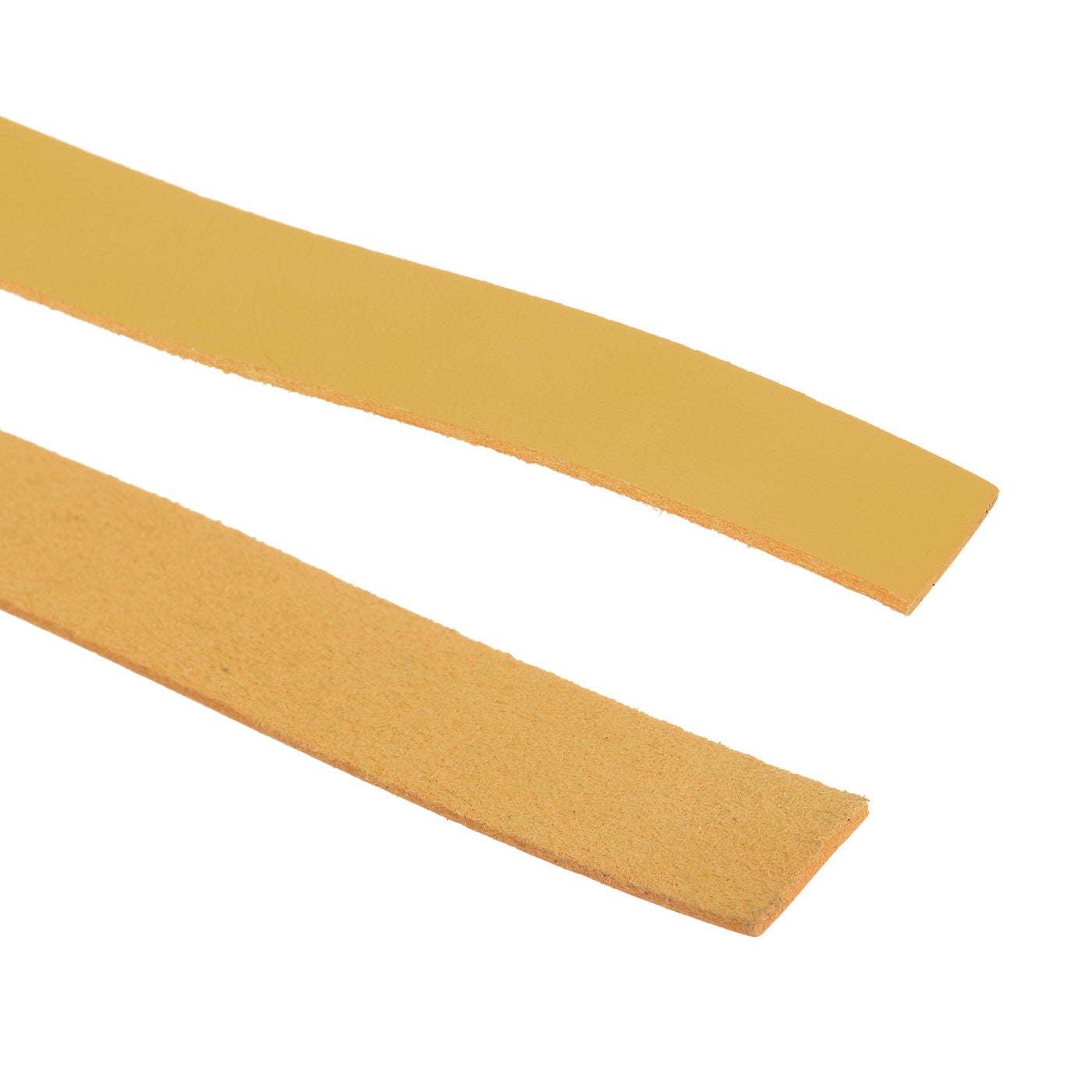 Harfington Leather Straps Strip Belt 1.5cm(0.6" Width) 100cm(40" Length) Leather Strips String Yellow for DIY Craft, Jewelry, Key Chains