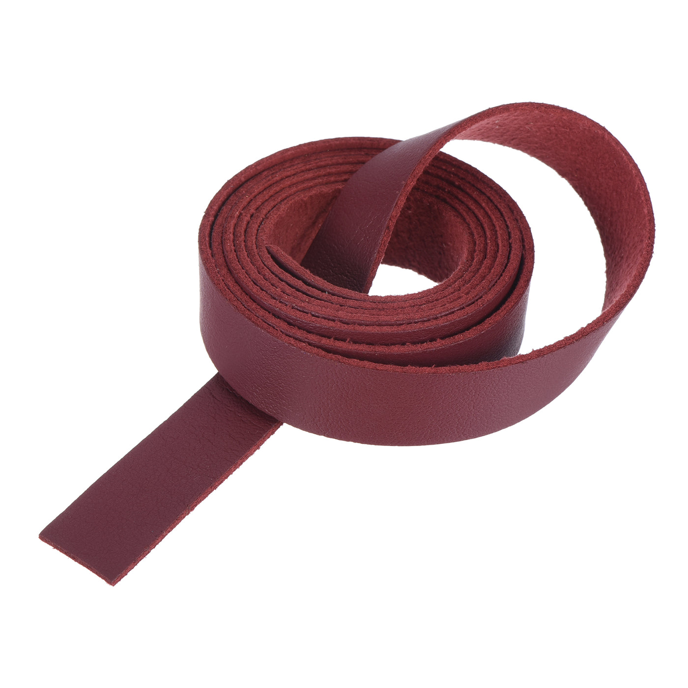 Harfington Leather Straps Strip Belt 1.5cm(0.6" Width) 100cm(40" Length) Leather Strips String Wine Red for DIY Craft, Jewelry, Key Chains