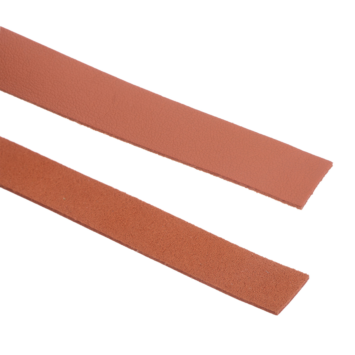 Harfington Leather Straps Strip Belt 1.5cm(0.6" Width) 100cm(40" Length) Leather Strips String Orange for DIY Craft, Jewelry, Key Chains, Pack of 2