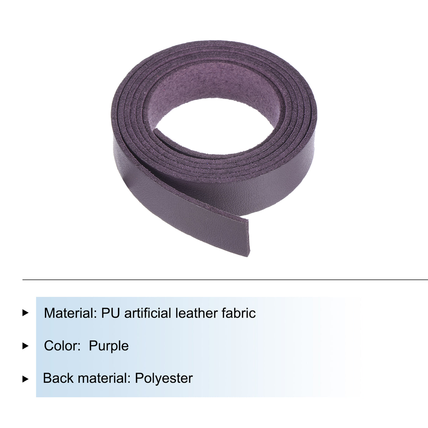 Harfington Leather Straps Strip Belt 1.5cm(0.6" Width) 100cm(40" Length) Leather Strips String Purple for DIY Craft, Jewelry, Key Chains