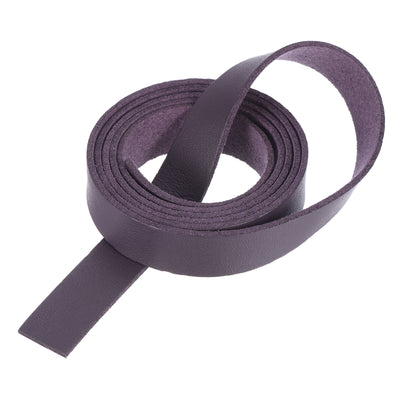 Harfington Leather Straps Strip Belt 1.5cm(0.6" Width) 100cm(40" Length) Leather Strips String Purple for DIY Craft, Jewelry, Key Chains