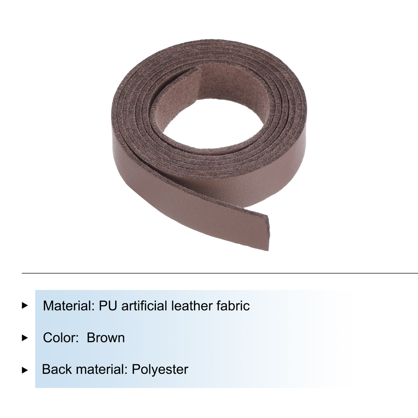 Harfington Leather Straps Strip Belt 1.5cm(0.6" Width) 100cm(40" Length) Leather Strips String Brown for DIY Craft, Jewelry, Key Chains