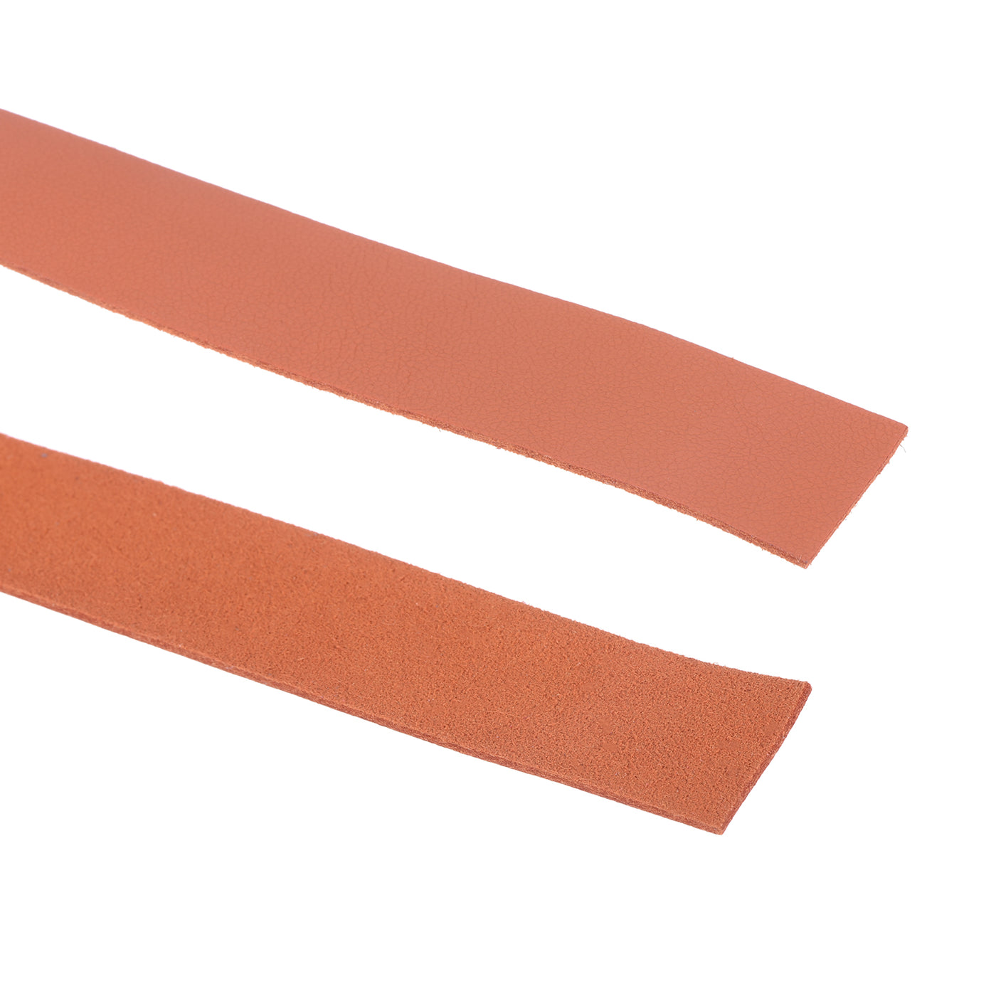 Harfington Leather Straps Strip Belt 2cm(0.8" Width) 100cm(40" Length) Leather Strips String Orange for DIY Craft, Jewelry, Key Chains, Pack of 2