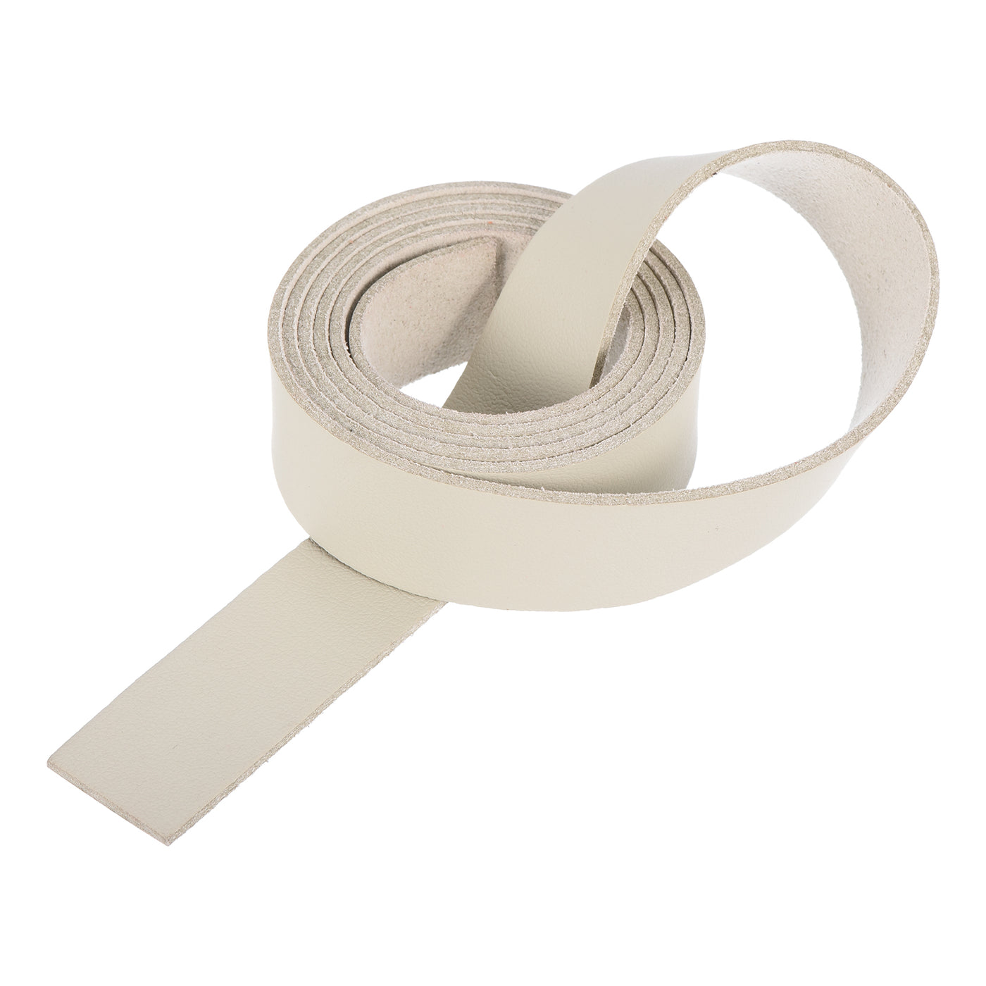 Harfington Leather Straps Strip Belt 2cm(0.8" Width) 100cm(40" Length) Leather Strips String Beige for DIY Craft, Jewelry, Key Chains