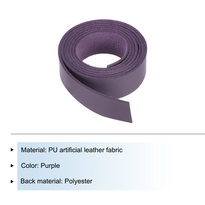 Harfington Leather Straps Strip Belt 2cm(0.8" Width) 100cm(40" Length) Leather Strips String Purple for DIY Craft, Jewelry, Key Chains