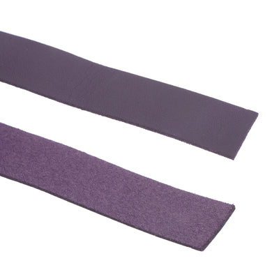 Harfington Leather Straps Strip Belt 2cm(0.8" Width) 100cm(40" Length) Leather Strips String Purple for DIY Craft, Jewelry, Key Chains