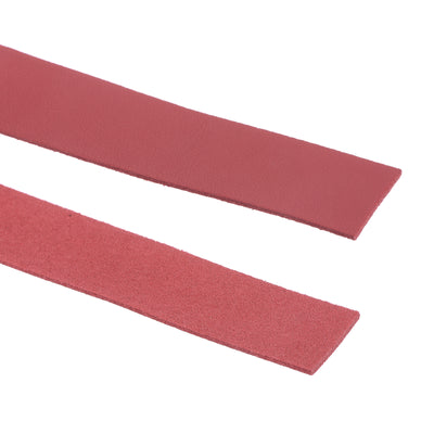 Harfington Leather Straps Strip Belt 2cm(0.8" Width) 100cm(40" Length) Leather Strips String Bright Red for DIY Craft, Jewelry, Key Chains