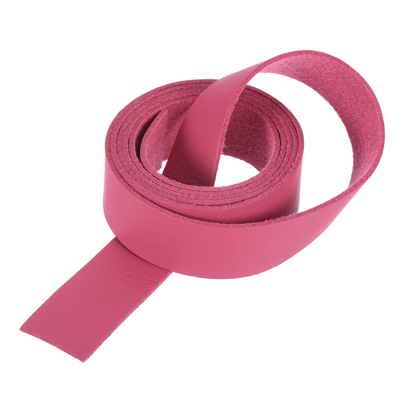 Harfington Leather Straps Strip Belt 2cm(0.8" Width) 100cm(40" Length) Leather Strips String Bright Pink for DIY Craft, Jewelry, Key Chains