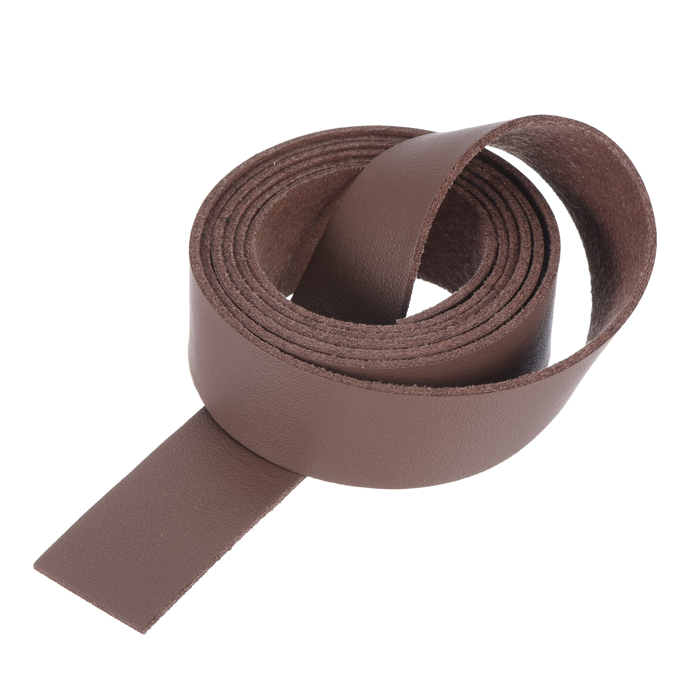 Harfington Leather Straps Strip Belt 2cm(0.8" Width) 100cm(40" Length) Leather Strips String Brown for DIY Craft, Jewelry, Key Chains