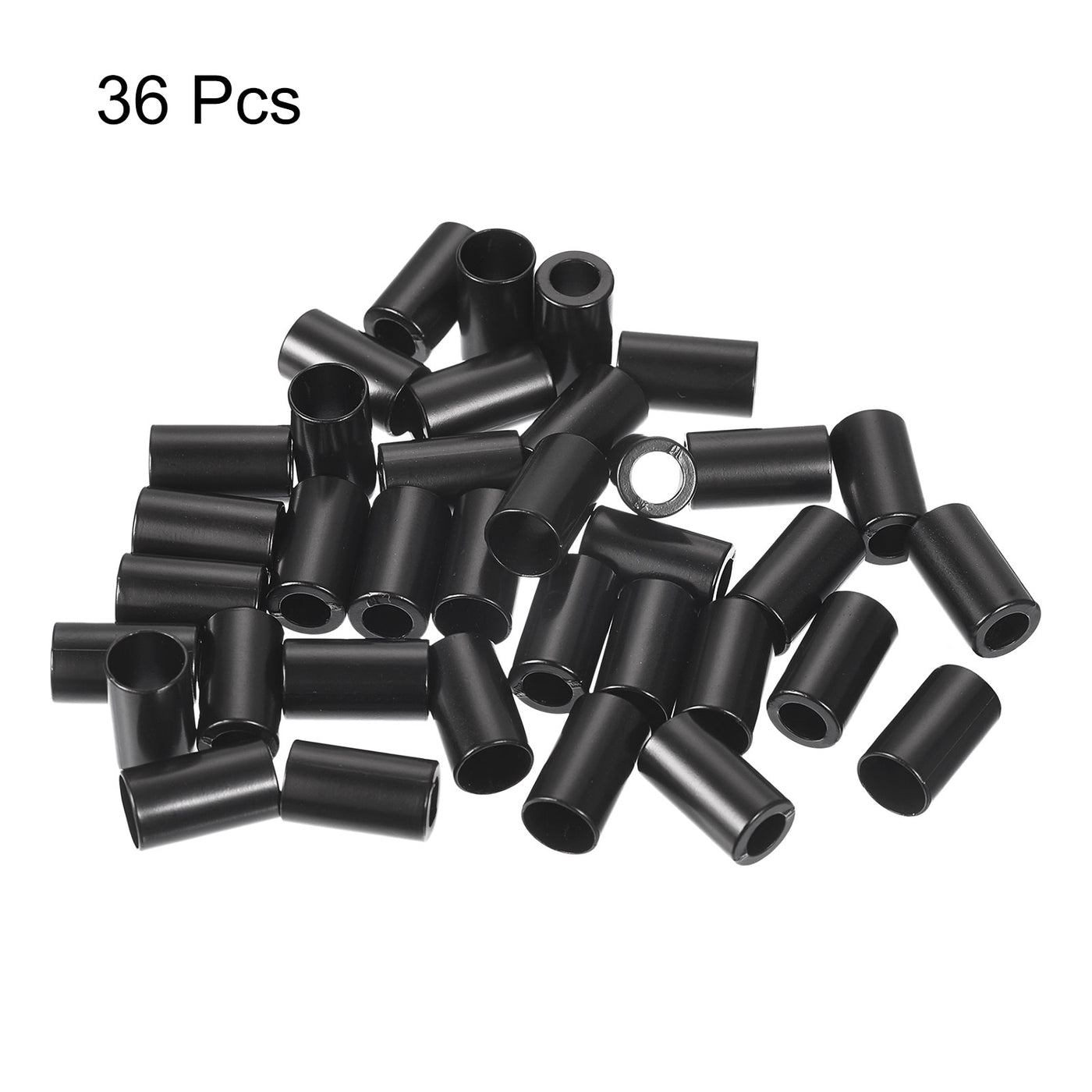 Harfington 36pcs Metal Cord End Lock Drawstring Rope Stopper for Lanyard Bag Matte Black