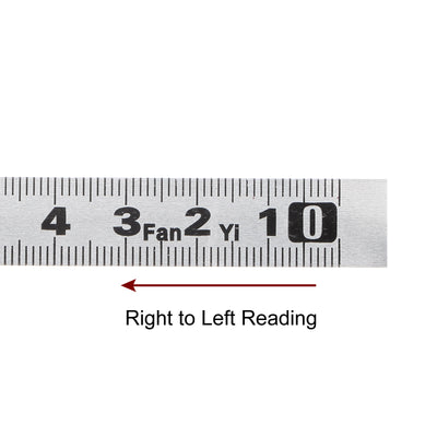 Harfington Selbstklebende Maßband 500cm Metrische Edelstahl Mitte Rechts-Nach-Links Verbreitert Metall Klebrige Stahl Werkbank Lineal