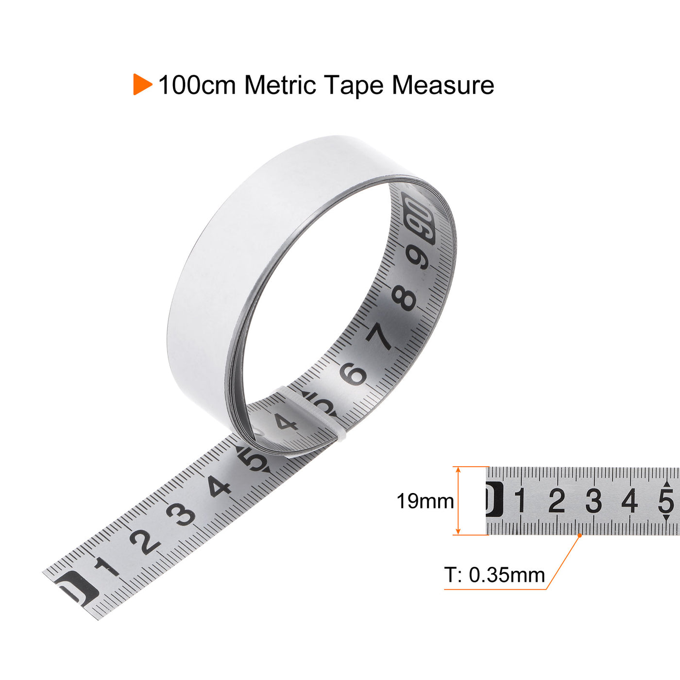 Harfington Selbstklebende Maßband 100cm Metrische Edelstahl Links-Nach-Rechts Verbreitert Metall Klebrige Stahl Werkbank Lineal Werkbanklineal