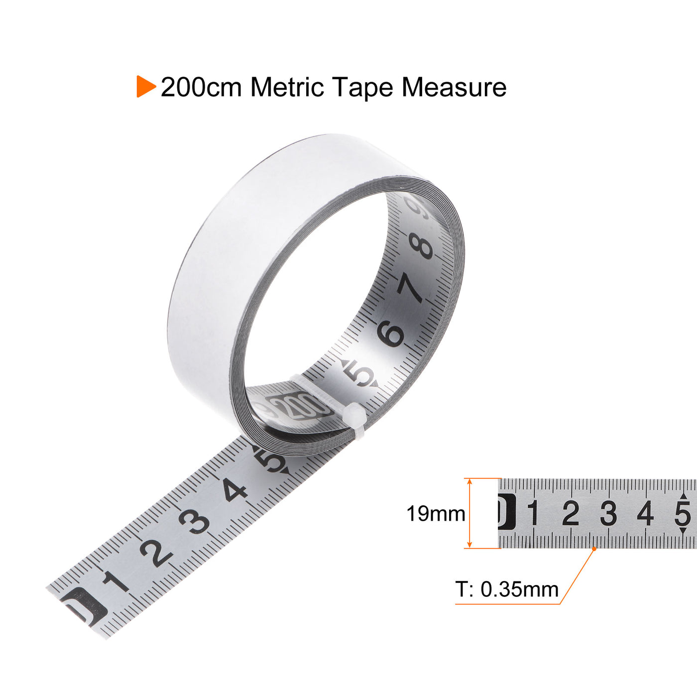 Harfington Selbstklebende Maßband 200cm Metrische Edelstahl Links-Nach-Rechts Verbreitert Metall Klebrige Stahl Werkbank Lineal Werkbanklineal