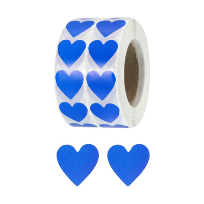 Harfington Heart Shaped Sticker 3/4" Self-Adhesive Love Label Blue 2000 Pcs