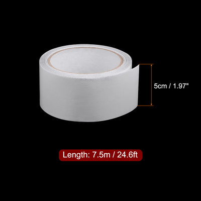 Harfington Tarpaulin Repair Tape 2"x24.6ft Waterproof Rip Tent Repair Tape White