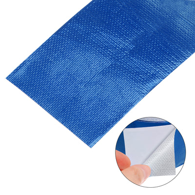 Harfington 3pcs Tarpaulin Repair Tape 3.15"x14.6ft Waterproof Rip Tent Repair Tape Blue