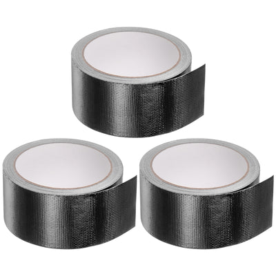 Harfington 3pcs Tarpaulin Repair Tape 2"x24.6ft Waterproof Rip Tent Repair Tape Black