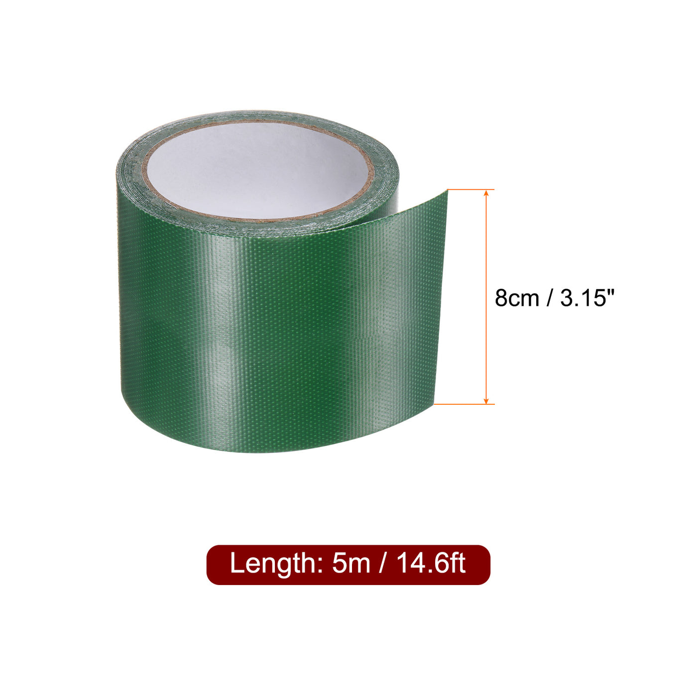 Harfington 3pcs Cloth Repairing Tarpaulin Tape 3.15"x14.6ft Awning Repair Tape Dark Green