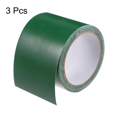 Harfington 3pcs Cloth Repairing Tarpaulin Tape 3.15"x14.6ft Awning Repair Tape Dark Green