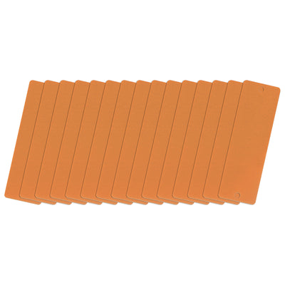 Harfington Uxcell 45x15x0.3mm Aluminium Blank Tags Engraving Blanks with 2 Hole, 15Pcs (Copper)