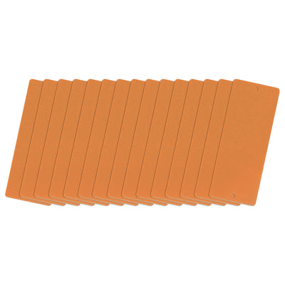 Harfington Uxcell 50x22x0.3mm Aluminium Blank Tags Engraving Blanks with 2 Hole, 15Pcs (Copper)