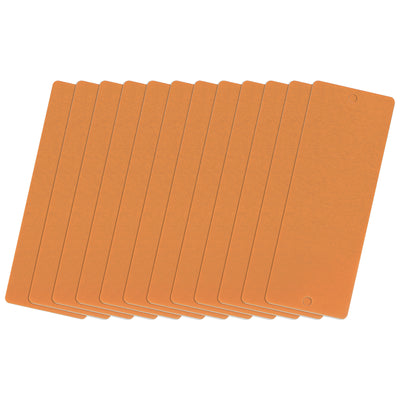 Harfington Uxcell 80x30x0.3mm Aluminium Blank Tags Engraving Blanks with 2 Hole, 12Pcs (Copper)