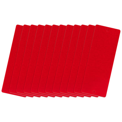 Harfington Uxcell 80x30x0.35mm Aluminium Blank Tags Engraving Blanks with 2 Hole, 12Pcs (Red)