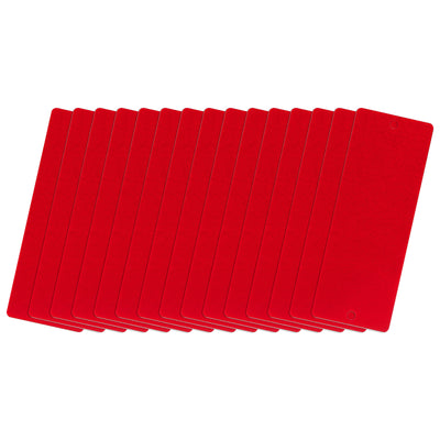 Harfington Uxcell 80x30x0.35mm Aluminium Blank Tags Engraving Blanks with 2 Hole, 15Pcs (Red)