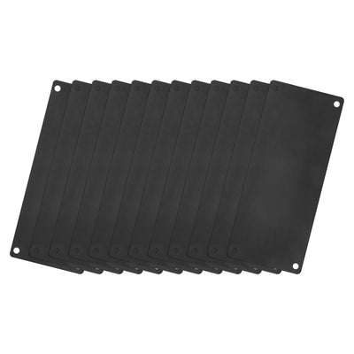 Harfington Uxcell 80x40x0.5mm Aluminium Blank Tags Engraving Blanks with 4 Hole, 12Pcs (Black)