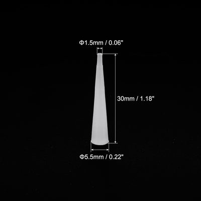 Harfington 40Stk Silikon Gummi Konisch Stecker 1.5mm bis 5.5mm Solid Weiß für Pulverisierung Lackierung Eloxierung Beschichtung Sandstrahlen Labor Verwendung