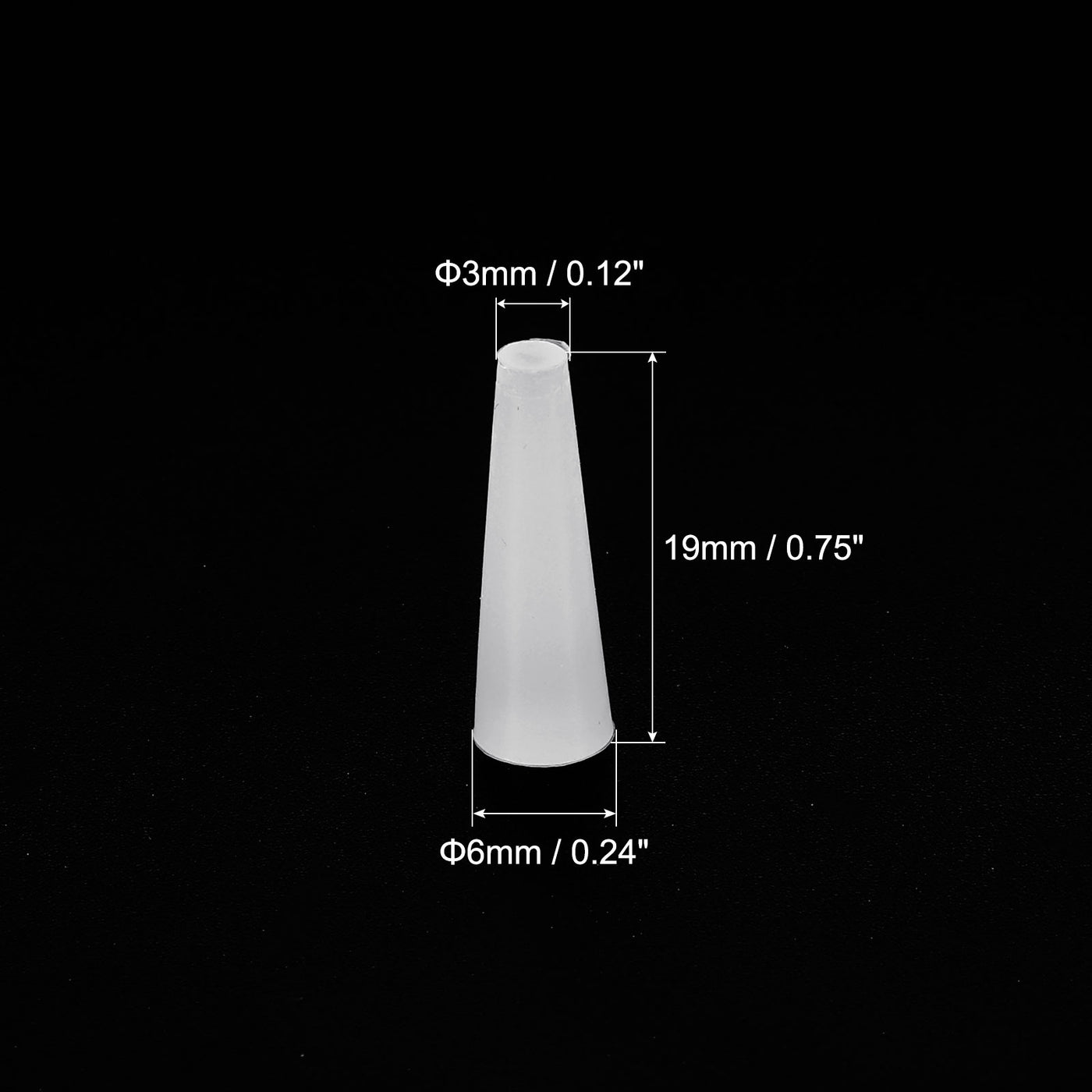 Harfington 40Stk Silikon Gummi Konisch Stecker 3mm bis 6mm Solid Weiß für Pulverisierung Lackierung Eloxierung Beschichtung Sandstrahlen Labor Verwendung