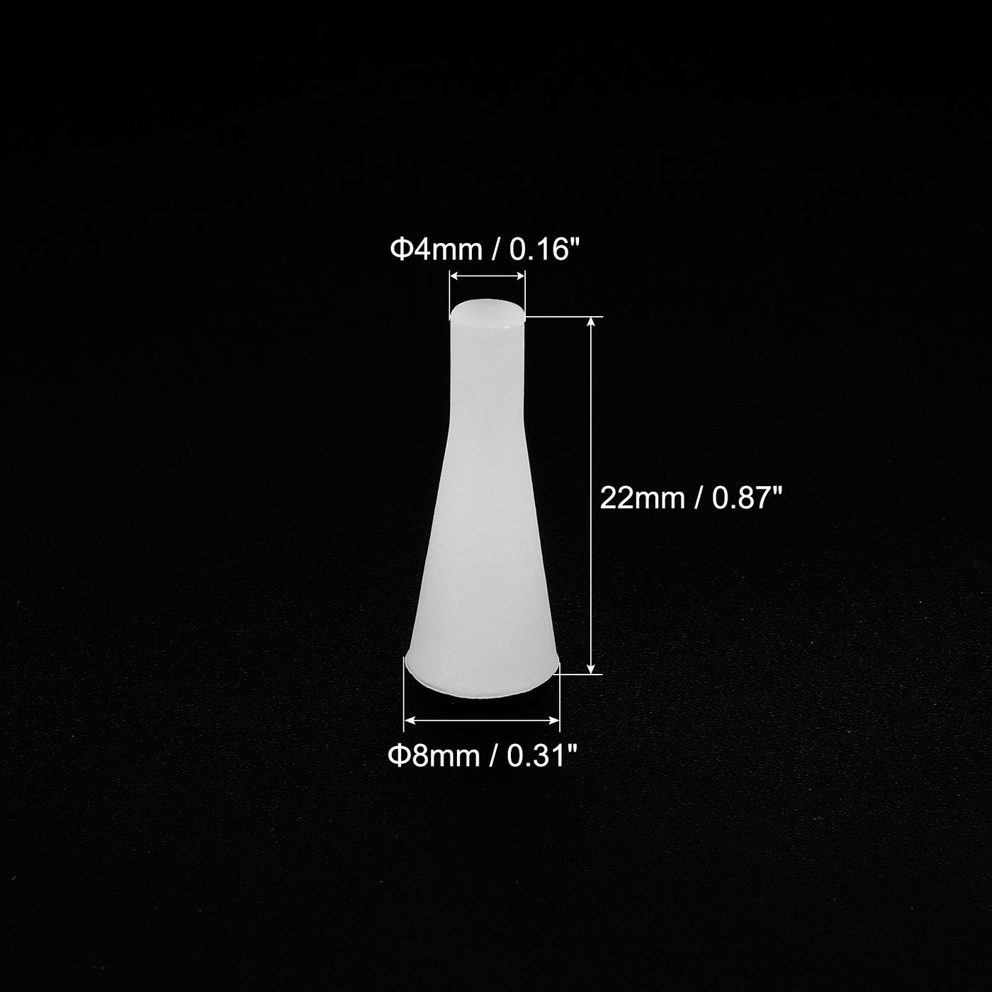 Harfington 40Stk Silikon Gummi Konisch Stecker 4mm bis 8mm Solid Weiß für Pulverisierung Lackierung Eloxierung Beschichtung Sandstrahlen Labor Verwendung