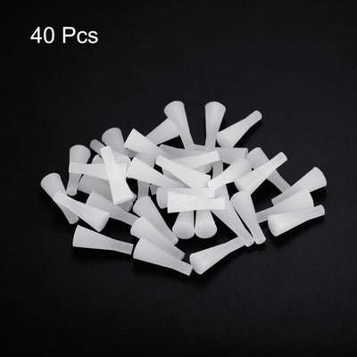 Harfington 40Stk Silikon Gummi Konisch Stecker 4mm bis 8mm Solid Weiß für Pulverisierung Lackierung Eloxierung Beschichtung Sandstrahlen Labor Verwendung