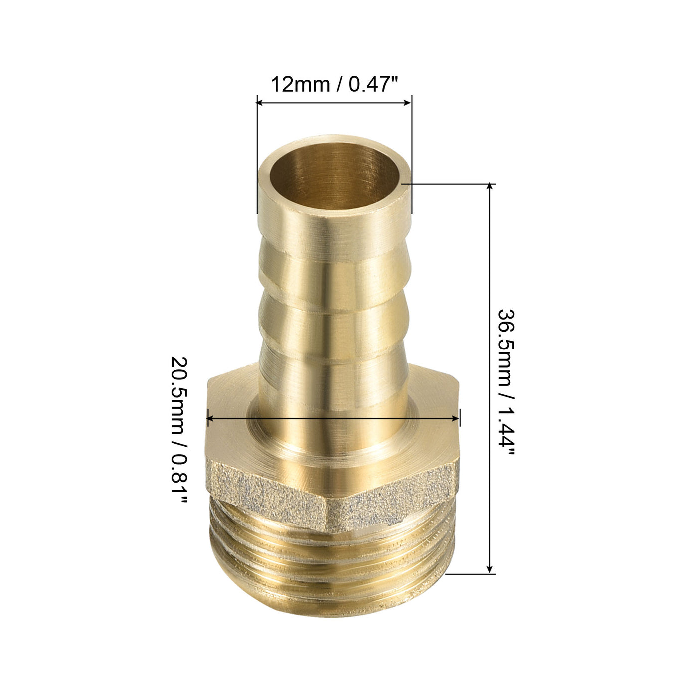 Harfington Hose Barb Fitting Straight Barbed Male Thread