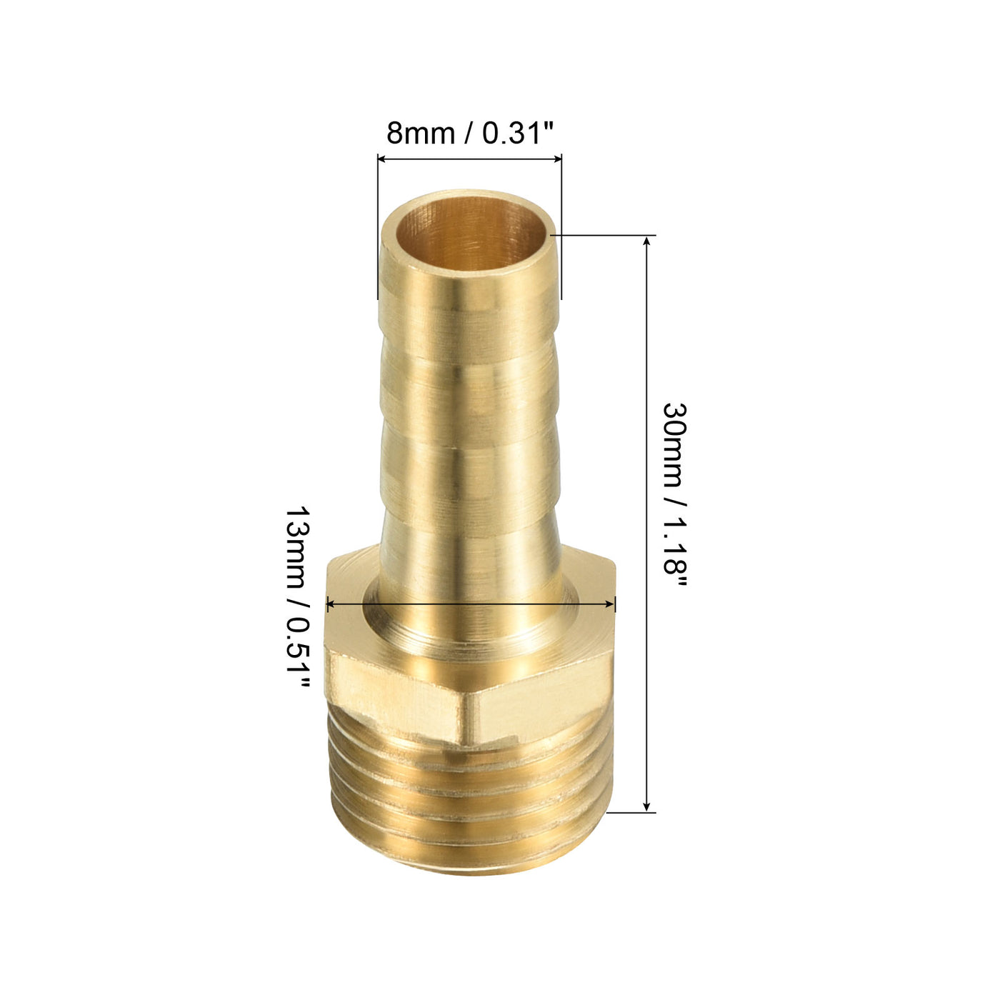 Harfington Hose Barb Fitting Straight Barbed Male Thread