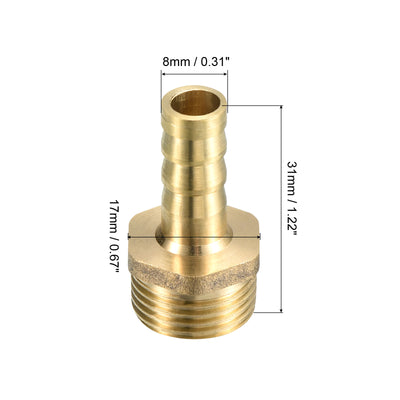 Harfington Hose Barb Fitting Straight Barbed Male Thread