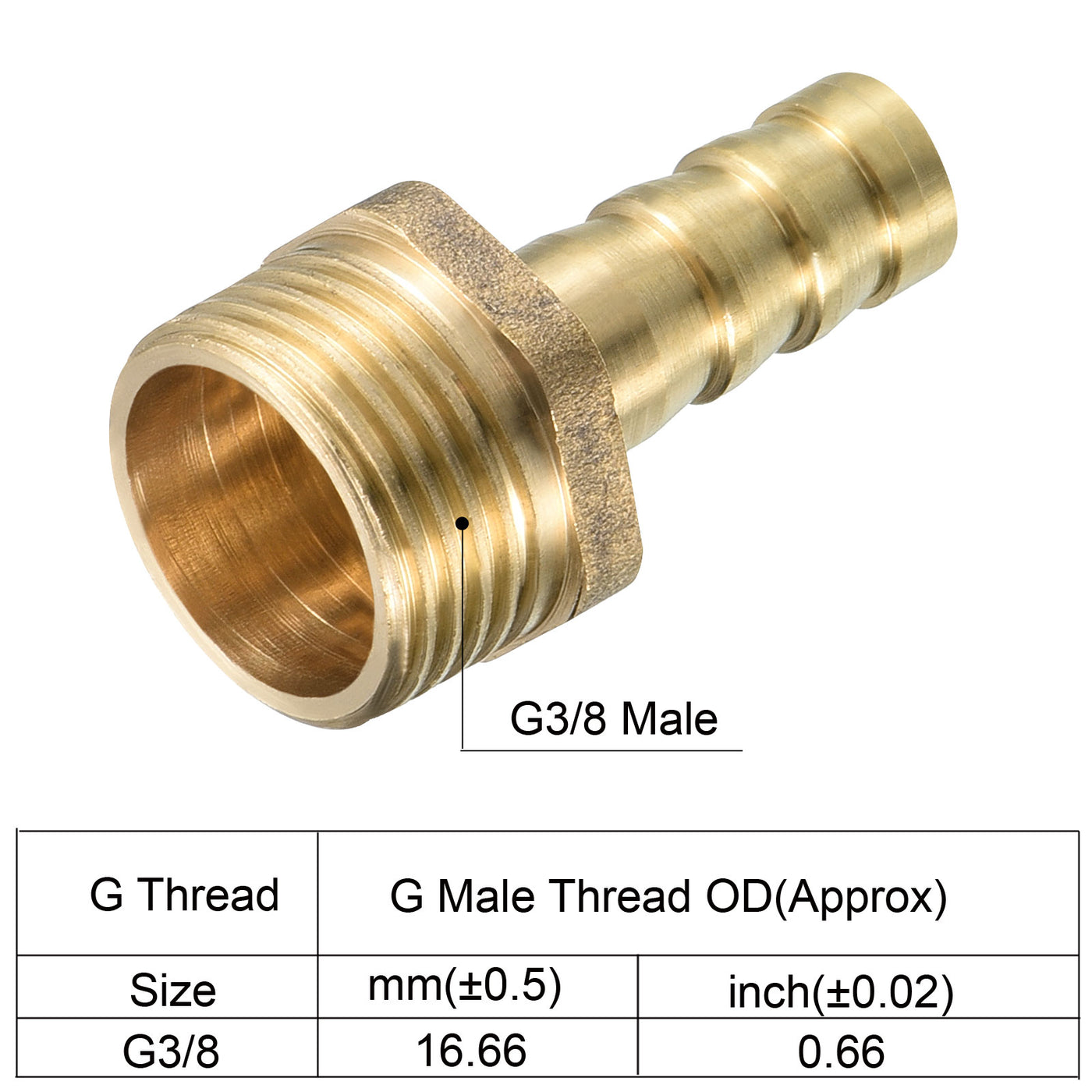 Harfington Hose Barb Fitting Straight Barbed Male Thread