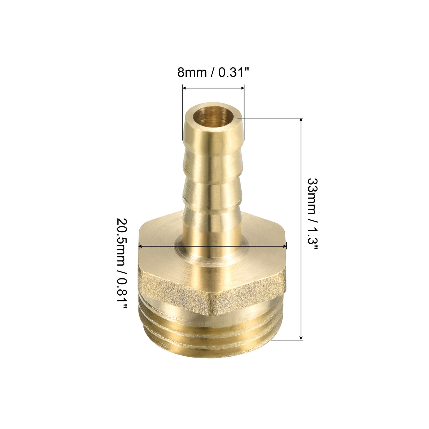 Harfington Hose Barb Fitting Straight Barbed Male Thread