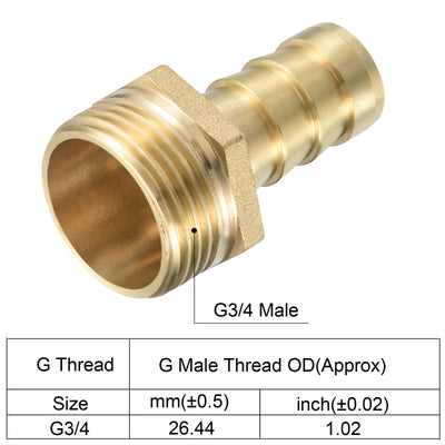 Harfington Hose Barb Fitting Straight Barbed Male Thread